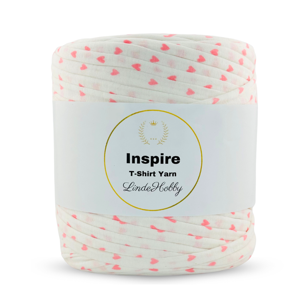 LindeHobby Inspire Print 05 Vit med rosa tryck