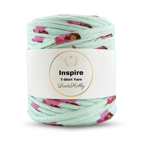 LindeHobby Inspire Print 59 Mint med rosa fe