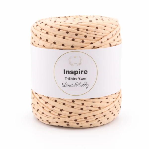 LindeHobby Inspire Print 29 Beige med bruna prickar