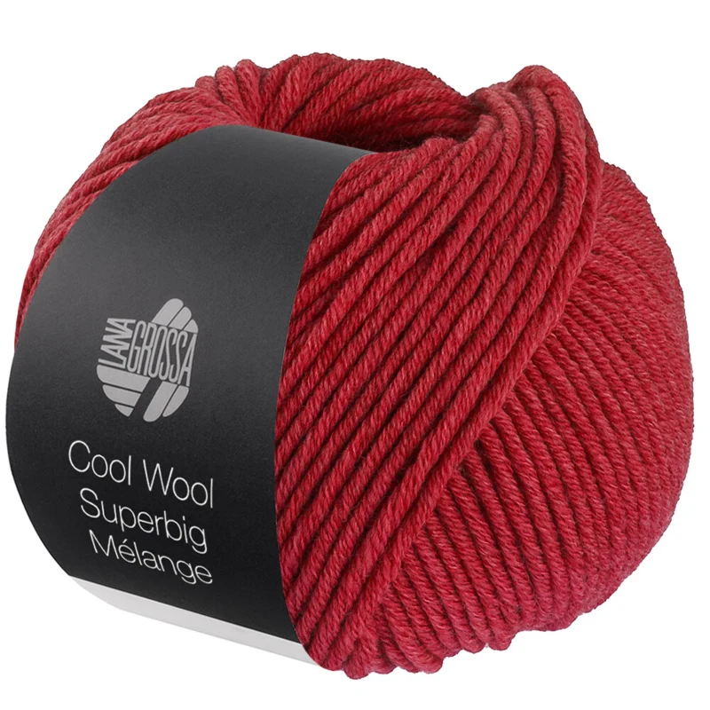 Lana Grossa Cool Wool Superbig 223 Körsbärsröd  melerad