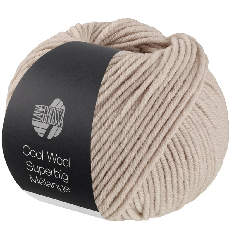 Lana Grossa Cool Wool Superbig 232 Gråbeige  melerad