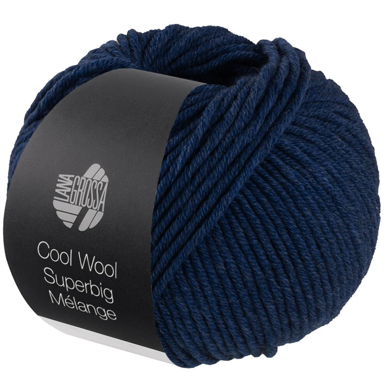 Lana Grossa Cool Wool Superbig 225 Nattblå  melerad