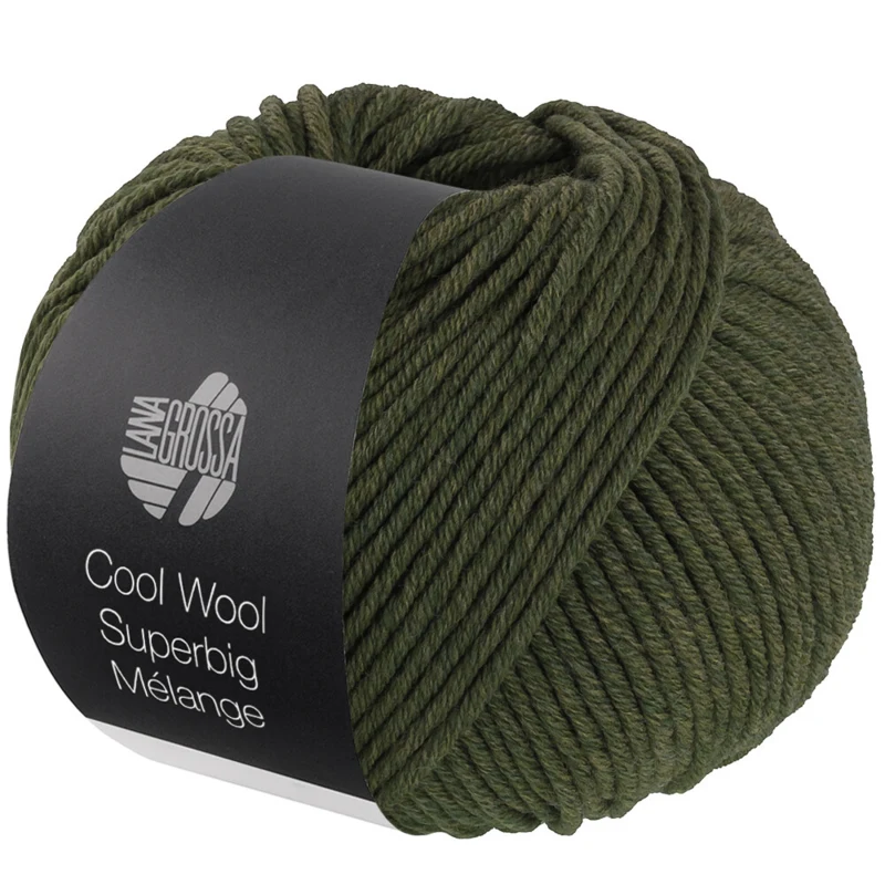 Lana Grossa Cool Wool Superbig 228 Lodengrön  melerad