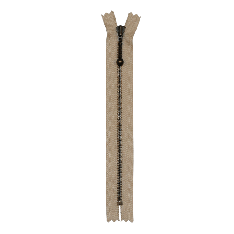 YKK Fast Blixtlås Antik Mässing 4 mm 17 cm 572 Sand