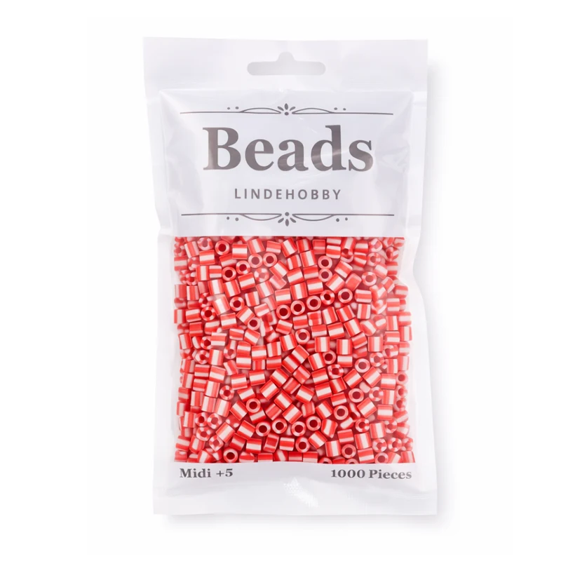LindeHobby Beads Stripes 07 Pepparmynta