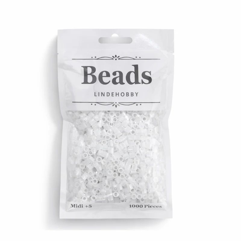 LindeHobby Beads Glitter 06 Vit
