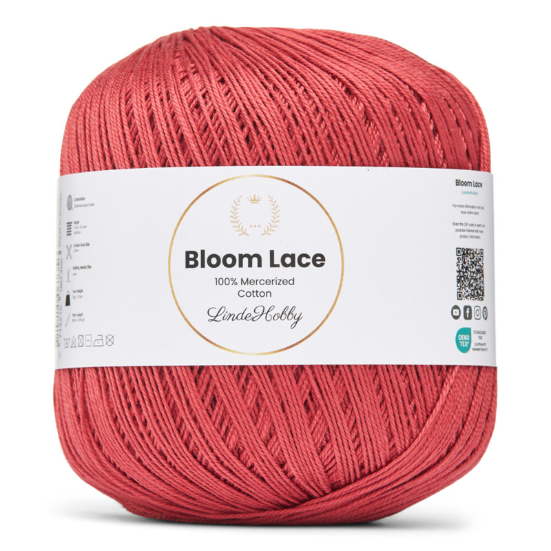 LindeHobby Bloom Lace Mercerized Cotton 24 Rosenträ