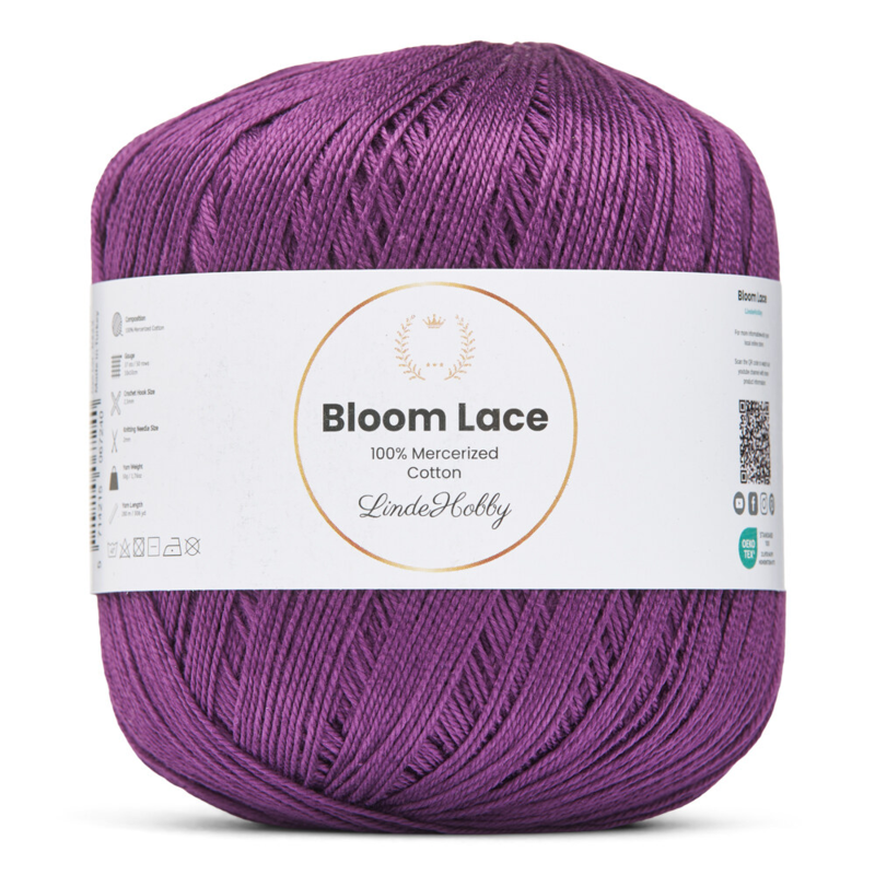 LindeHobby Bloom Lace Mercerized Cotton 13 Lila