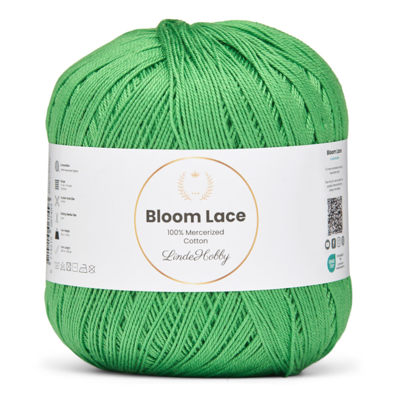 LindeHobby Bloom Lace Mercerized Cotton 38 Grön