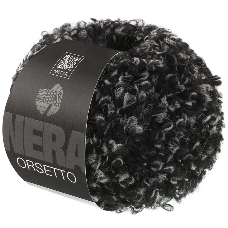 Lana Grossa Orsetto 106 Svart/Grå