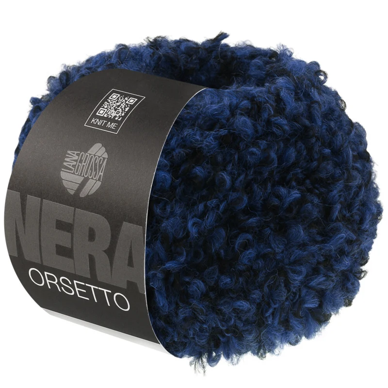 Lana Grossa Orsetto 107 Mörkblå/Svart