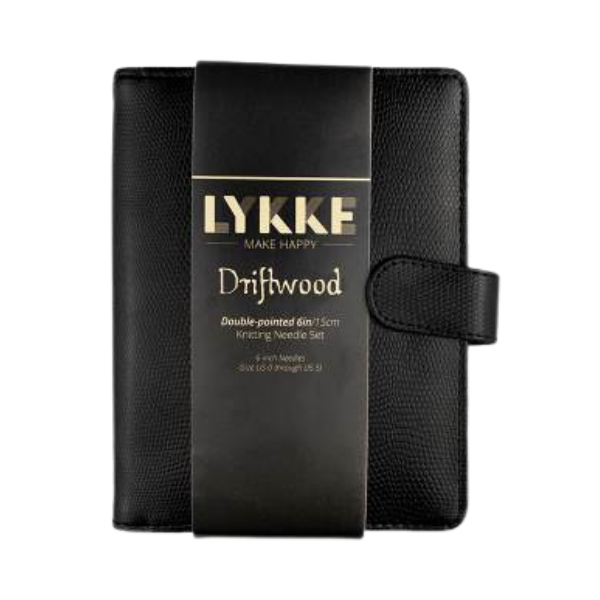LYKKE Strumpstickset Driftwood, Svart, 15 cm (2.00-3.75 mm)