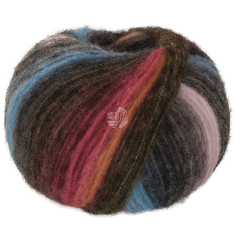 Lana Grossa Bomba 01 Mörkgrå/björnbär/orange/gul-/mörkgrön/blå