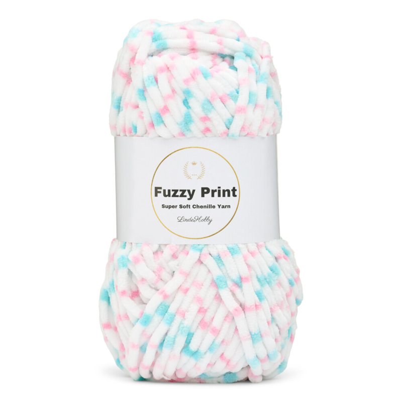 LindeHobby Fuzzy Chenille Print 07 Söta drömmar
