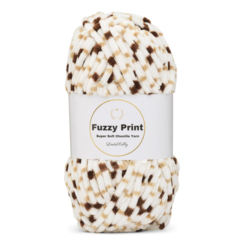 LindeHobby Fuzzy Chenille Print 02 Morgonkaffe