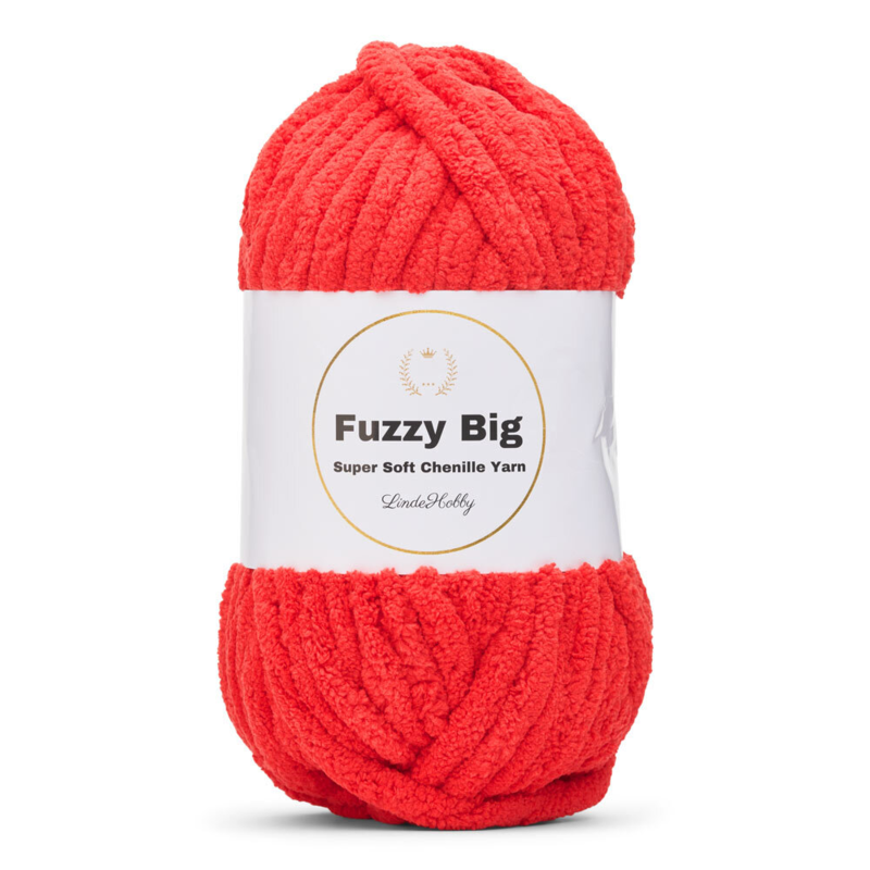 LindeHobby Fuzzy Chenille BIG 11 Blod röd
