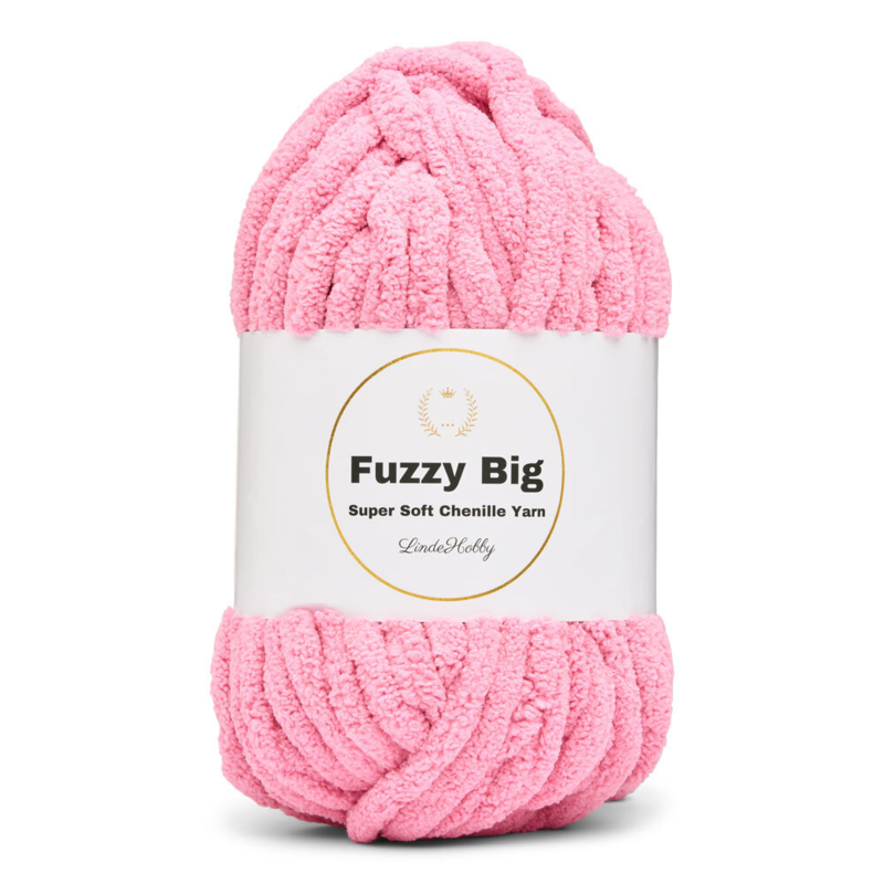 LindeHobby Fuzzy Chenille BIG 14 Mörk rosa