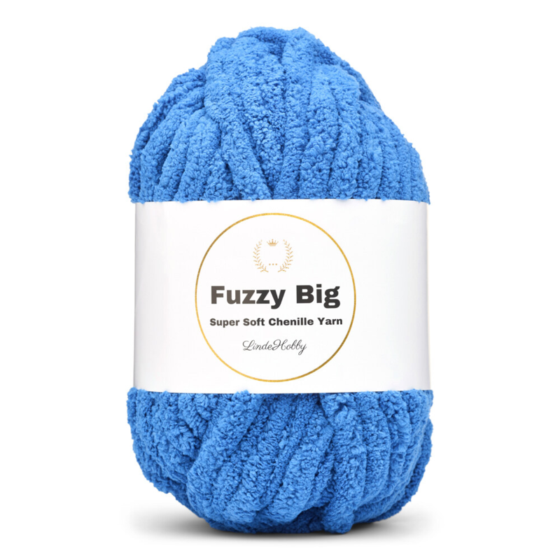 LindeHobby Fuzzy Chenille BIG 36 Blå