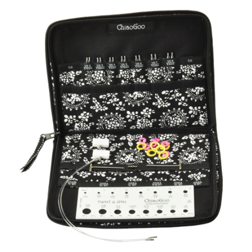 ChiaoGoo Utbytbara Rundstickset, Spin Bambus, Complete, 10 cm