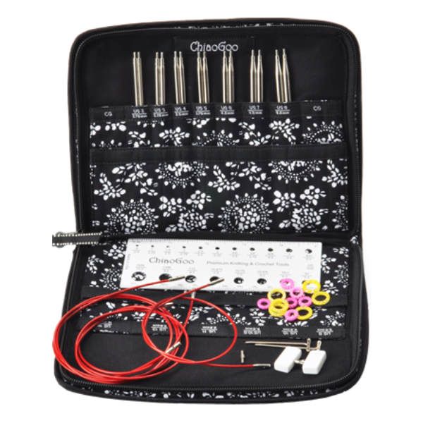ChiaoGoo Utbytbart Rundstickset Twist Red Lace, Small, 13 cm