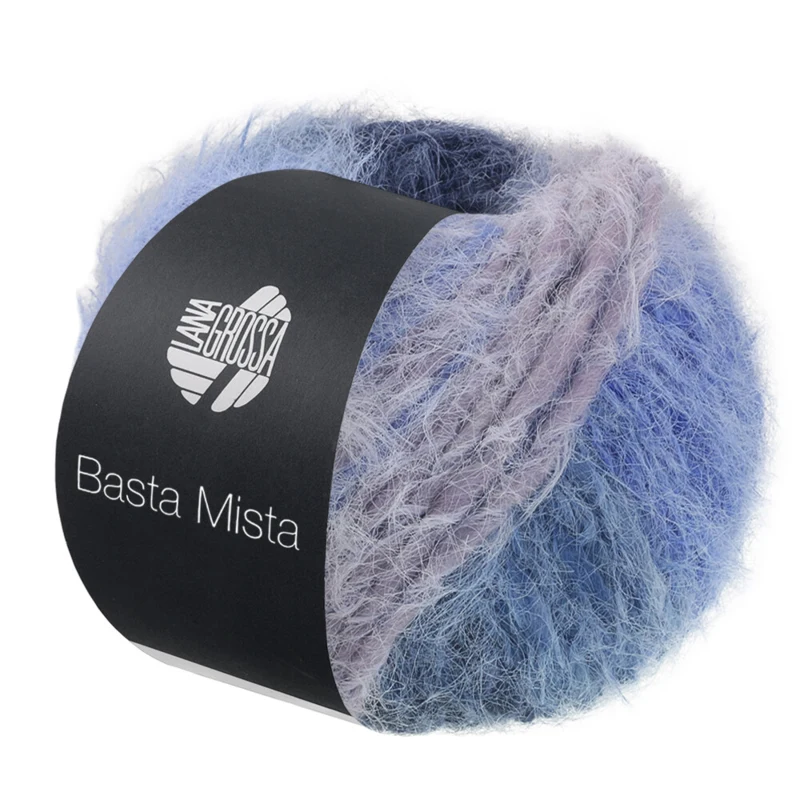 Lana Grossa Basta Mista 122 Midnattsblå/kungsblå/jeansblå/grå/ljusgrå