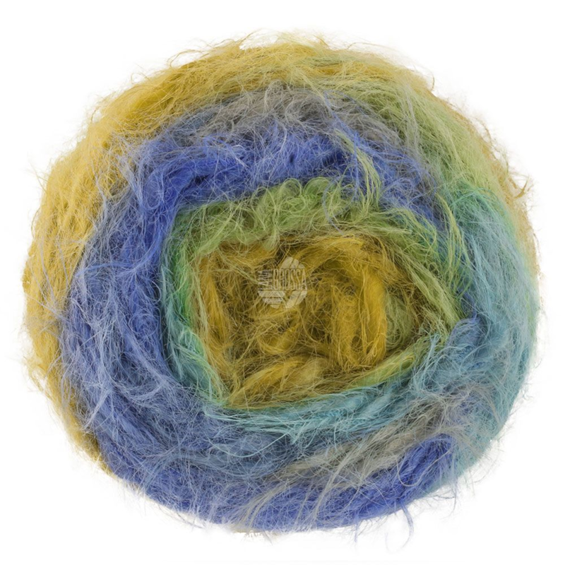 Lana Grossa Basta Mista 101 Senapsgul/Lindgrön/Royalblå/Jeansblå/Grå/Musgrå