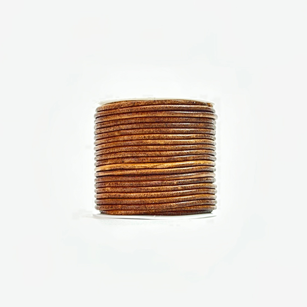 HobbyArts Läderrem, 10 m, Mörk Natur 2.00 mm