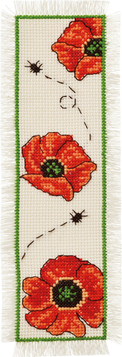 Broderikit Vallmo 7 x 22 cm