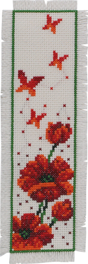 Broderikit Vallmo 7 x 22 cm