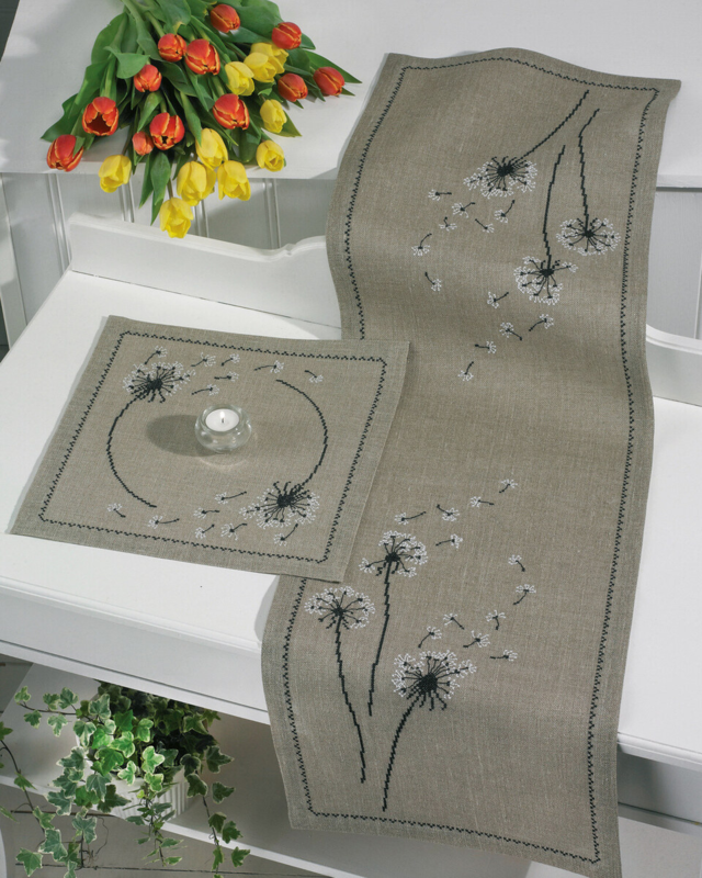 Broderikit Maskros 36 x 36 cm