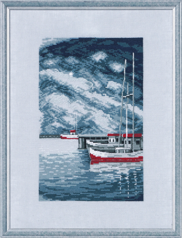 Broderikit Mullvad och segelbåtar R5636 26 x 35 cm