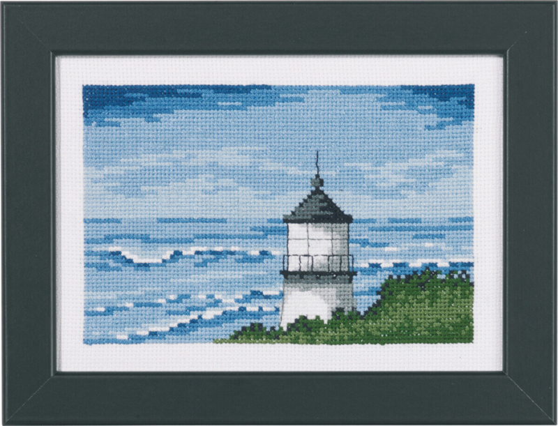 Broderikit Fyrtorn 18 x 13 cm