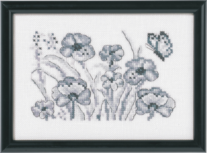 Broderikit Vallmo 12 x 17 cm