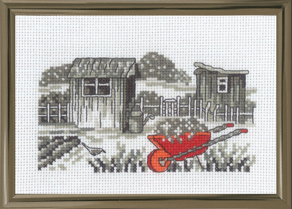 Broderikit Skottkärra R5794 15 x 10 cm