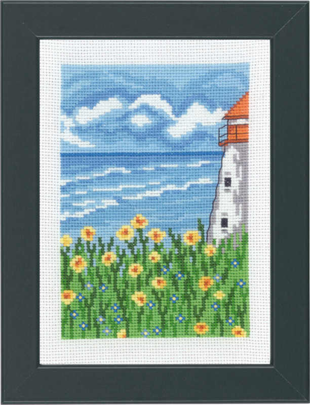 Broderikit Fyrtorn 13 x 18 cm