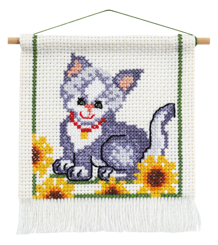 Broderisats MFK katt 16 x 18 cm m/5119/18