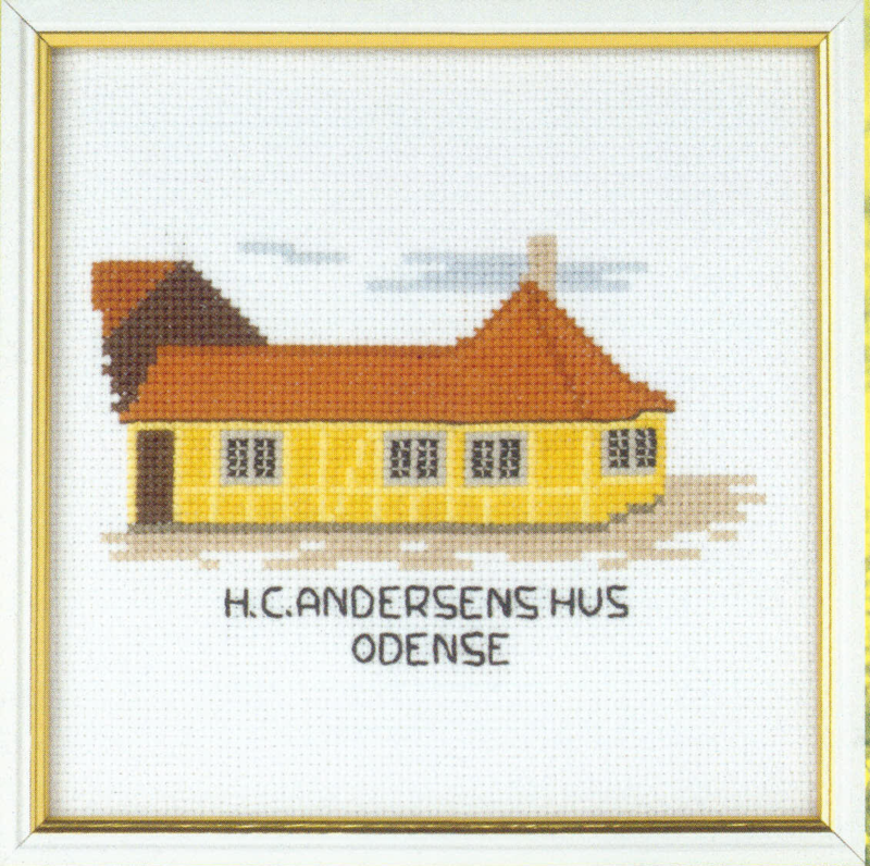 Broderikit H.C. Andersen hus 15 x 15 cm