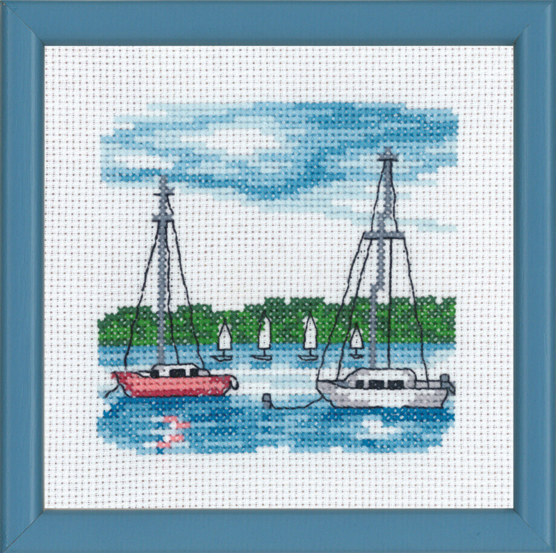 Broderikit Vita segelfartyg R 5592 13 x 13 cm
