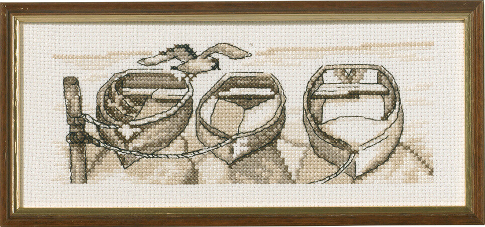 Broderikit Båtar R5619 22 x 9 cm