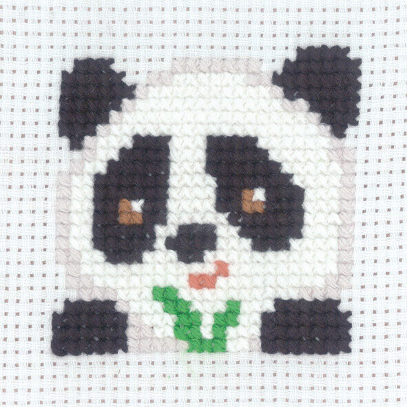 Broderikit Panda 8 x 8 cm