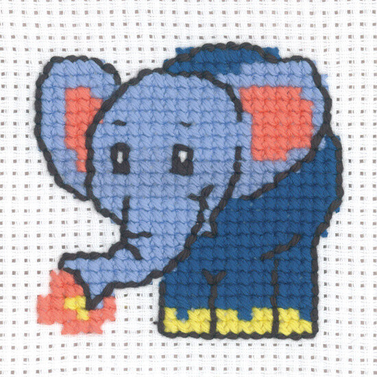 Broderikit Elefant 8 x 8 cm
