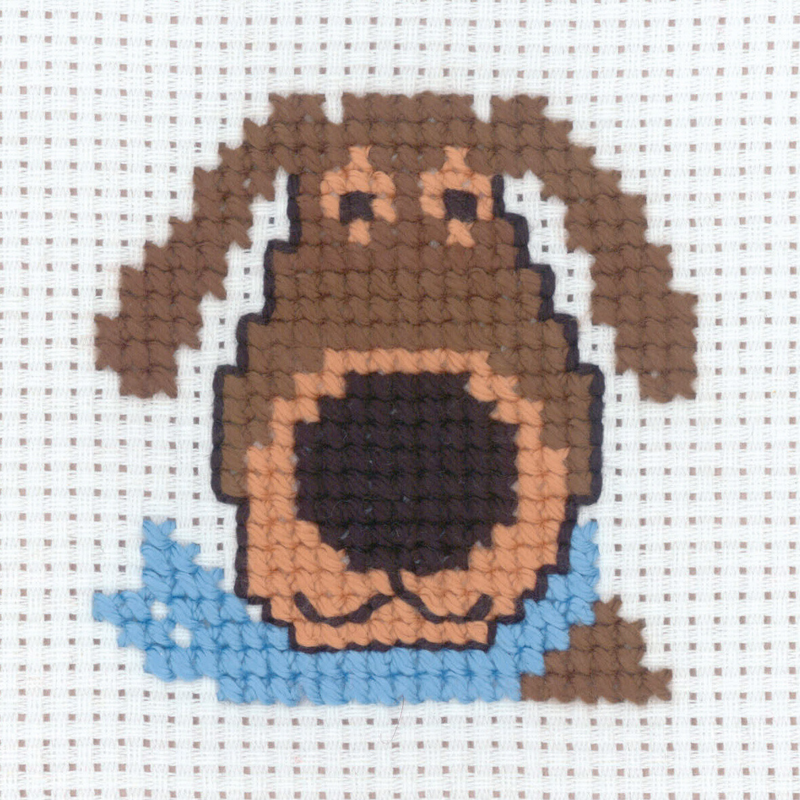 Broderikit Hund 8 x 8 cm