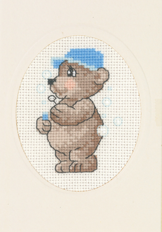 Broderikit Bobbel nalle 9 x 13 cm