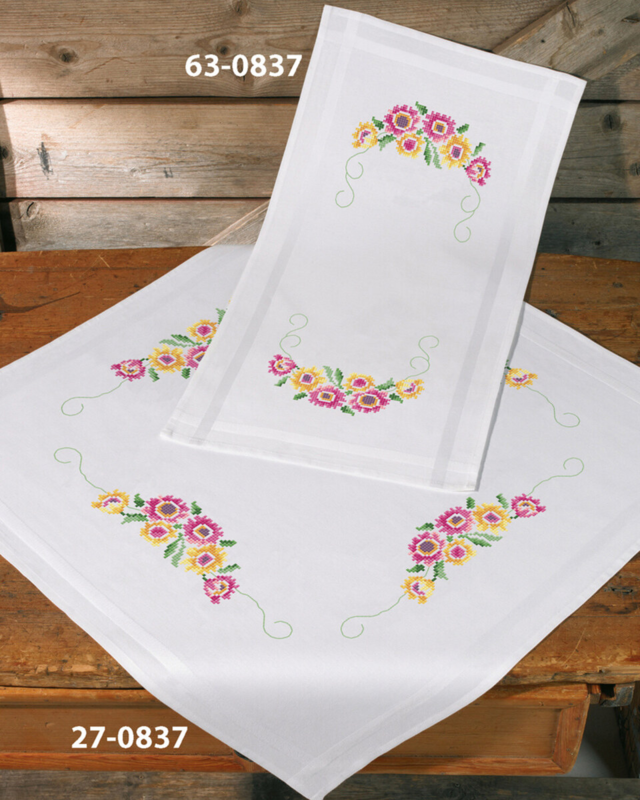 Broderikit Afrikansk Marguerit 80 x 80 cm