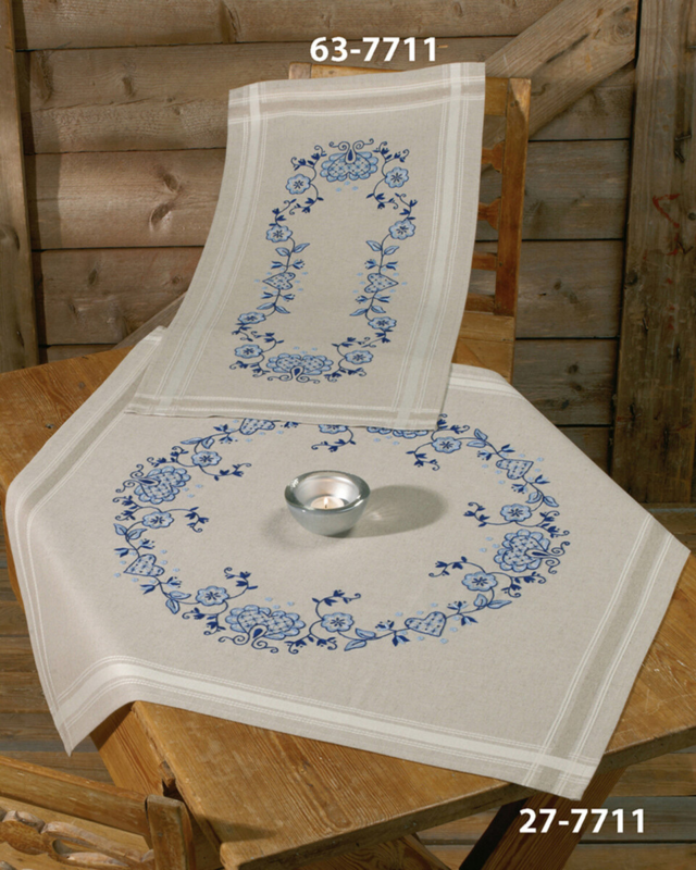 Broderikit Blå 80 x 80 cm