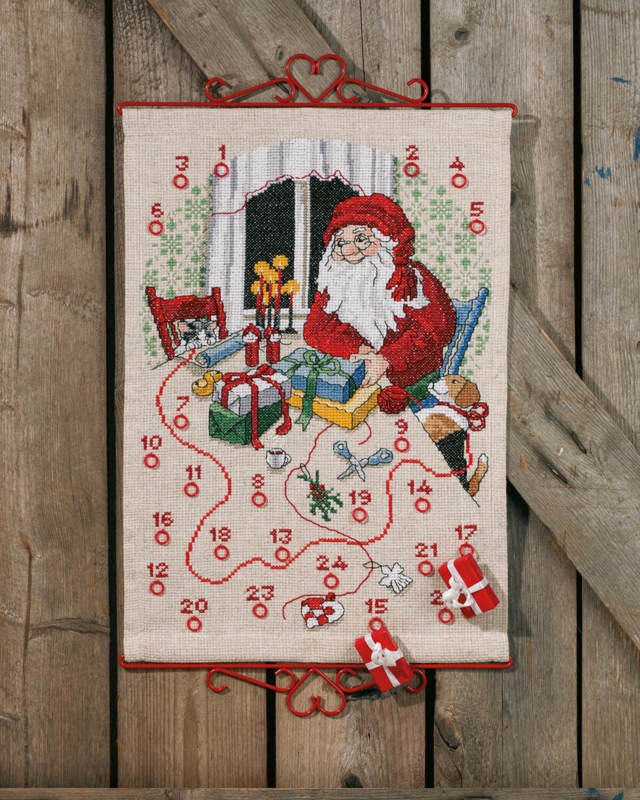 Broderikit Jul Med Katt & Hund B5125/40 40 x 59 cm