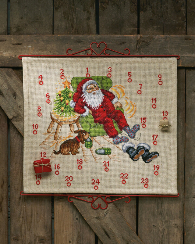 Broderikit Jultomte fåtölj B 5125/58 58 x 52 cm