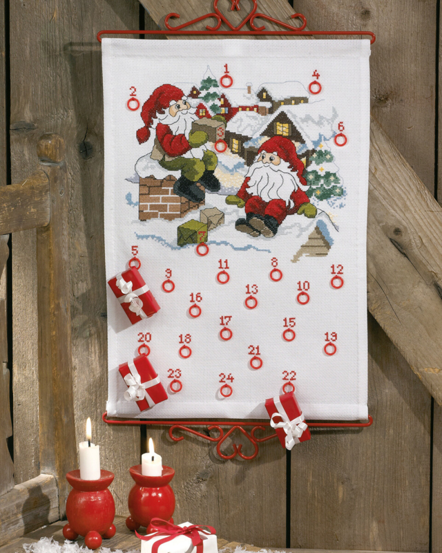 Broderikit Tomtar på taket 5125/32 32 x 43 cm