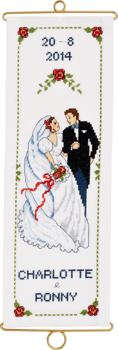 Broderikit Bröllop 2014 M/5188/14 14 x 40 cm