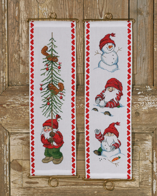 Broderikit Tomte m/ trä M/5188/12 12 x 39 cm